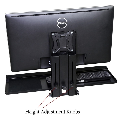 Boost Industries WM-3N1 Single VESA Compatible Height Adjustable Display Wall Mounted Workstation For 13" To 32" Screens