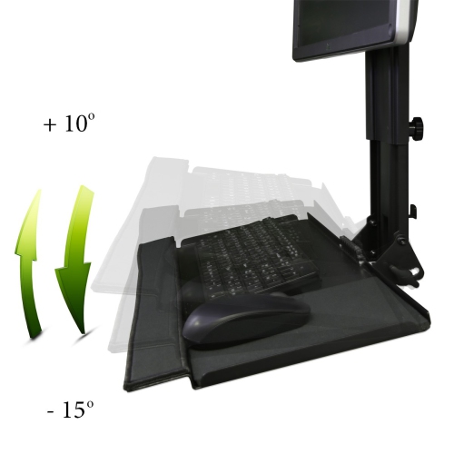 Boost WM-3N1 VESA Compatible Height Adjustable Display Wall Mounted Workstation For 13" To 32" LED/LCD Screens with CPU Holder