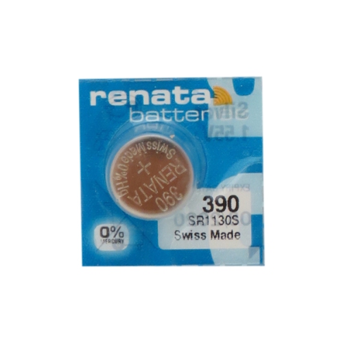 RENATA  10-Pack 390 / Sr54 Oxide Button Batteries In Silver