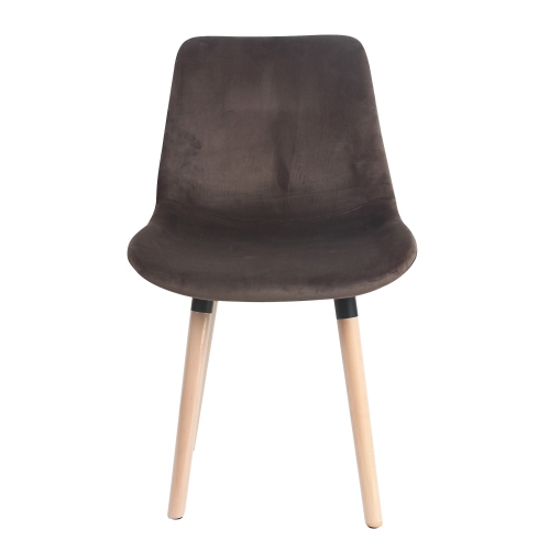 ViscoLogic LUXUS Ensemble de chaises de salle à manger latérales de style Eames de confort haut de gamme du milieu du siècle avec pieds en bois