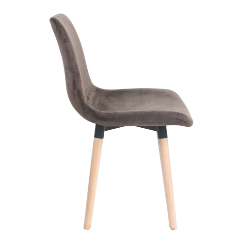 ViscoLogic LUXUS Ensemble de chaises de salle à manger latérales de style Eames de confort haut de gamme du milieu du siècle avec pieds en bois