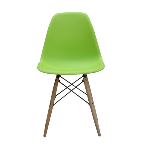 ViscoLogic Mid-Century Durable Eames Style Eiffel Dining Chairs Green