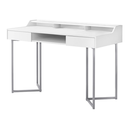 MONARCH  Specialties I 7361 Computer Desk 48"l And Silver Metal In White