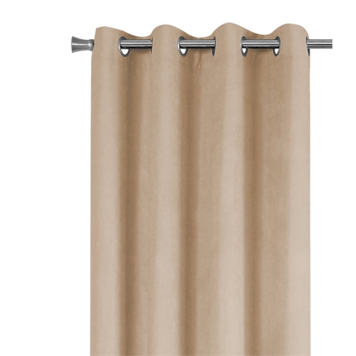 Monarch Specialties i 9801 curtain panel 2pcs 54"w x 95"h beige room darkening