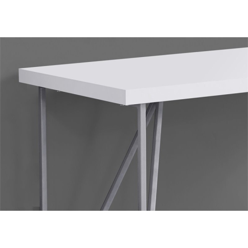 Monarch Specialties i 7376 computer desk 48"l white and silver metal
