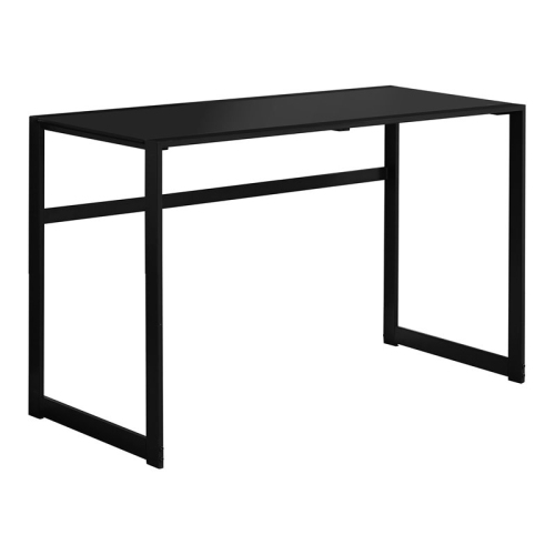 MONARCH  Specialties I 7379 Computer Desk 48"l Black Metal And Black Tempered Glass