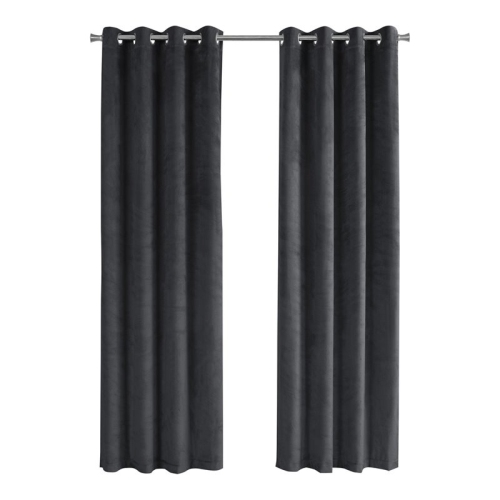 MONARCH  Specialties I 9824 Curtain Panel 2PCs 52"w X 95"h Room Darkening In Grey