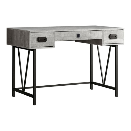 MONARCH  Specialties I 7413 Computer Desk 48"l Grey Wood Grain And Metal In Black