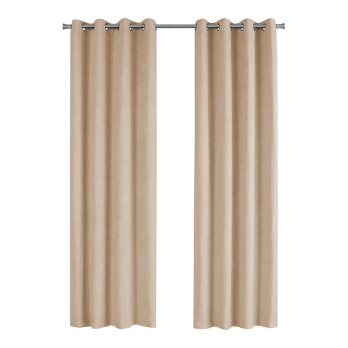 MONARCH  Specialties I 9800 Curtain Panel 2PCs 54"w X 84"h Room Darkening In Beige