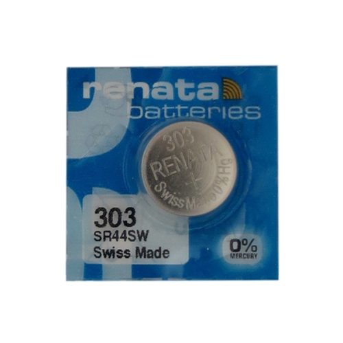 RENATA  50-Pack 303 / Sr44Sw Oxide Button Batteries In Silver