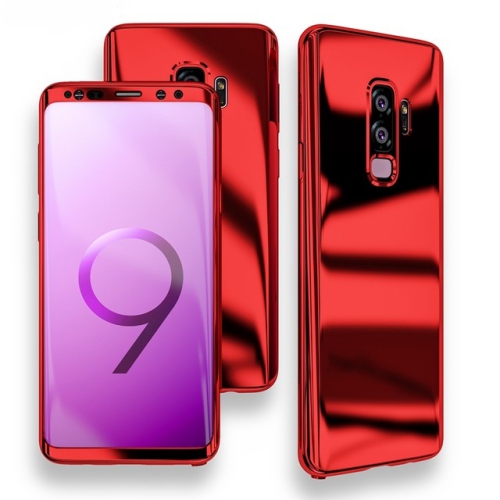 Samsung Galaxy S9+ Plus Full 360 Mirror Hard Protective Cover Case - Red