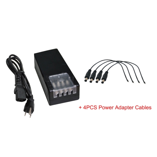 DC 12V 2A Power Supply Adapter 4 Split Power Cable for CCTV Security Camera DVR 