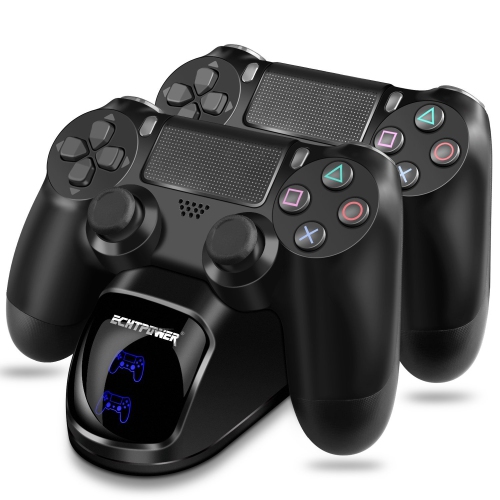 PS4 Charging Dock, Dual Charger with Charging Status Display Screen for PS4 Pro Dualshock 4 Wireless Controller
