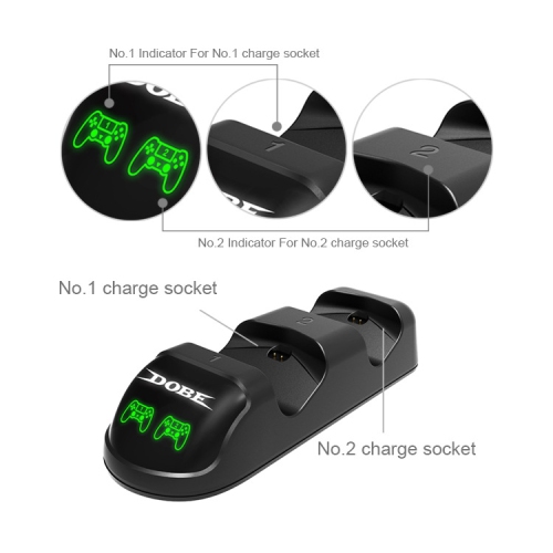 PS4 Charging Dock; Dual Charger with Charging Status Display Screen for PS4 Pro Dualshock 4 Wireless Controller