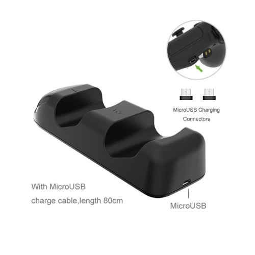 PS4 Charging Dock; Dual Charger with Charging Status Display Screen for PS4 Pro Dualshock 4 Wireless Controller