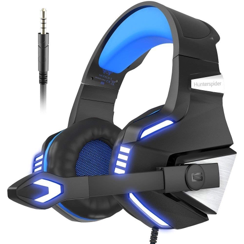 3.5mm Pro Stereo Gaming Headset with Microphone;LED Light;Deep Bass;Noise isolation Features for PS4 and more