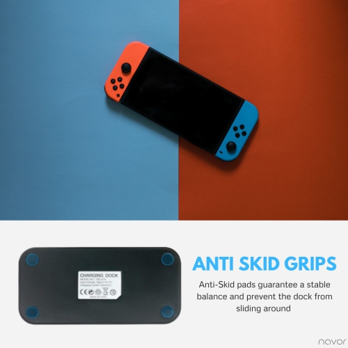 navor Controller Dock Stand - Joy-Con Charger Dock For Nintendo Switch Gaming Controllers - Charging Dock for Joy-con and Pro Controller with Type C