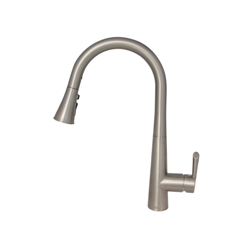 Stylish Single Handle High Arc Pull Down Sprayer Kitchen Sink