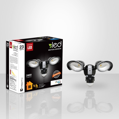 Xtricity LED Motion sensor 2 heads 23W/5000k/2400L black