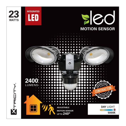 Xtricity LED Motion sensor 2 heads 23W/5000k/2400L black