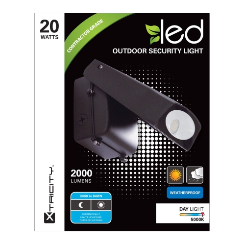 Xtricity Fixture Extérieur de Securité au DEL 20w 5000k 2000l
