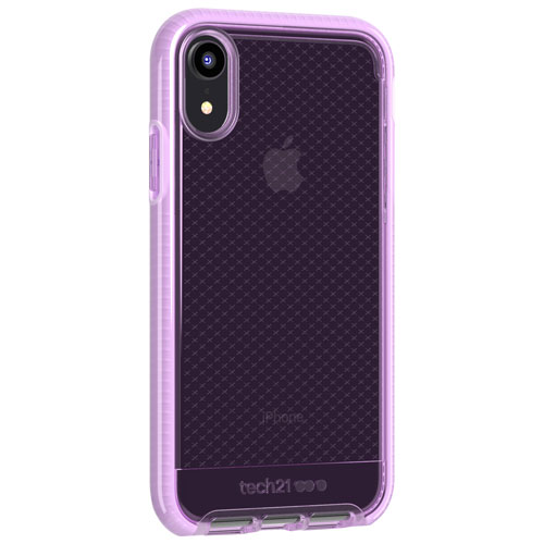 Tech 21 Evo Check Fitted Soft Shell Case for iPhone XR - Orchid