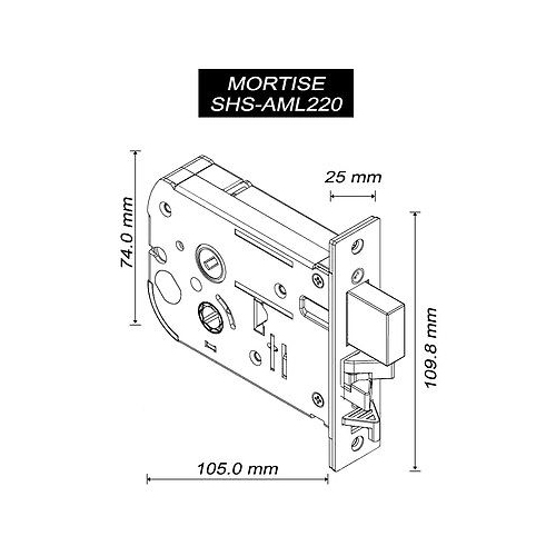 Samsung Smart Digital Push and Pull Handle Mortise Door Lock with Fingerprint