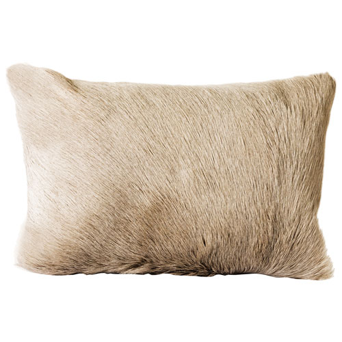 Moe’s Home Goat Fur Bolster Decorative Cushion - Dark Grey