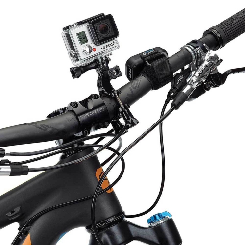 Ultimaxx Heavy Duty Handlebar Bike Motorcycle Mount Bicycle Seat Post Clamp, Adjustable Pivot Arm, Metal Screws For All GoPro