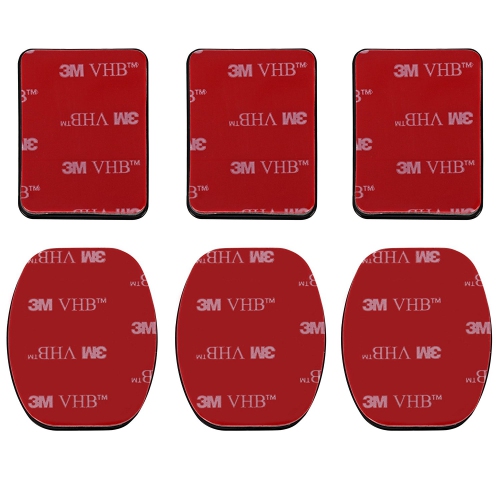 Ultimaxx 3 Flat Mounts and 3 Curved Mounts with 3m Double Sided Adhesive Pads Use with Helmet, Bike, Board, Carfor For All GoP