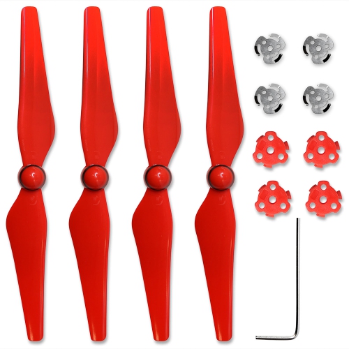 ULTIMAXX CANADA  2 Pairs Quick Release Propellers Blades for Dji Phantom 4 Pro And Phantom 4 Advanced (Red) - Installation Kit Include