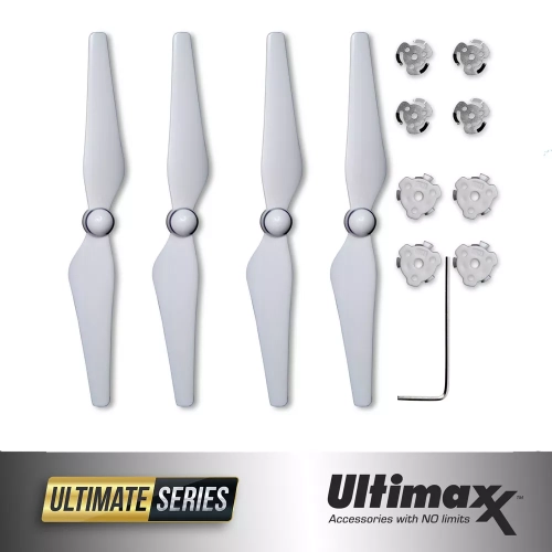 ULTIMAXX  2 Pairs 9450 9" Self-Tightening Propeller for Dji Phantom 4 In White