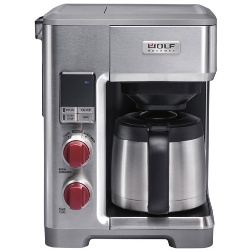 Wolf Gourmet Programmable Drip Coffee Maker - 10-Cup - Stainless Steel