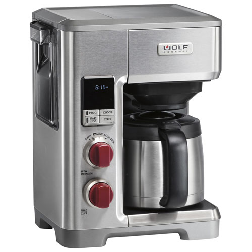 Wolf Gourmet Programmable Drip Coffee Maker - 10-Cup - Stainless Steel