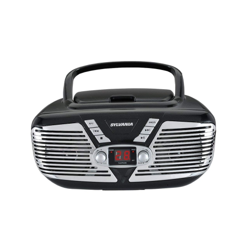 Sylvania SRCD211 Boombox CD portable avec radio AM / FM - noir