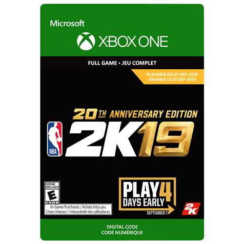 Nba 2k19 Edition e Anniversaire Xbox One Telechargement Numerique Best Buy Canada