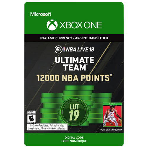 NBA Live 19 12000 Ultimate Team NBA Points - Digital Download