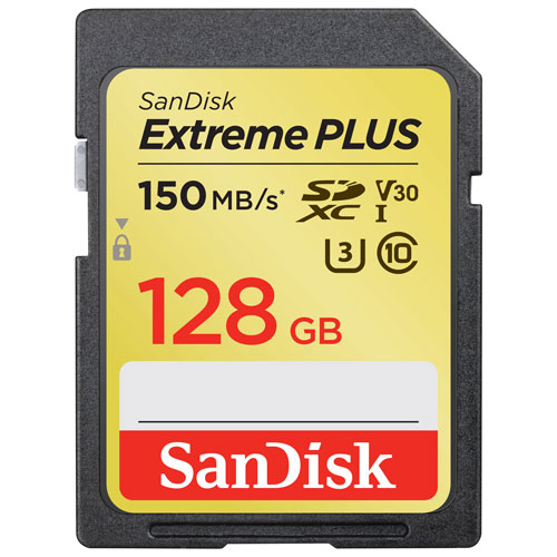 SanDisk Extreme PLUS 128GB 150MB/s SDXC Memory Card
