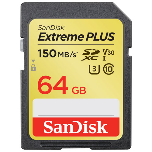 SanDisk Extreme PLUS 64GB 150MB/s SDXC Memory Card