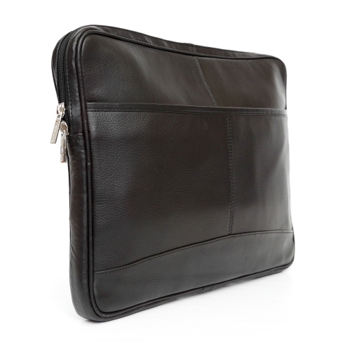 Ashlin Sven 10.5" Leather Netbook Mini-Brief - Dark Brown
