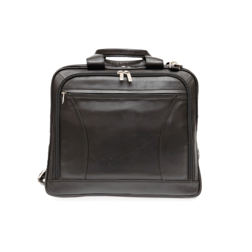ASHLIN  Alastar 15"" Leather Briefcase - In Black