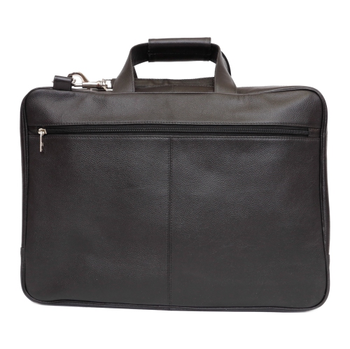 ASHLIN  Ambros 17"" Leather Briefcase - In Black