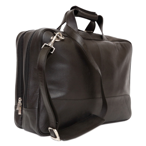 Ashlin Ambros 17"" Leather Briefcase - Black