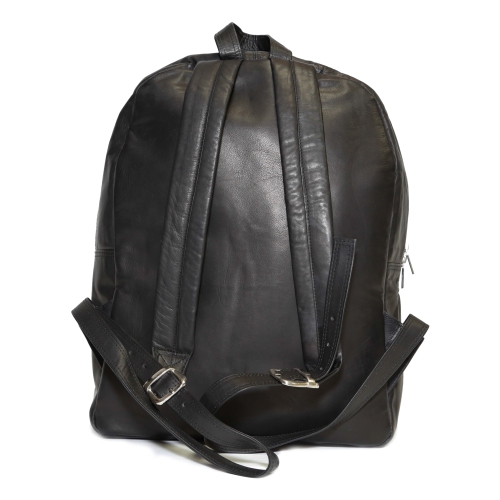 Ashlin Naples 15"" Leather Knapsack - Black