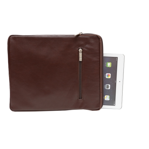 Ashlin Taysha 10"" Leather Tablet Case - Dark Brown