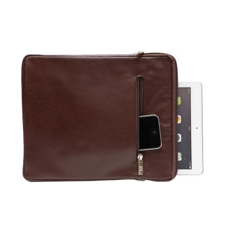Ashlin Taysha 10"" Leather Tablet Case - Dark Brown