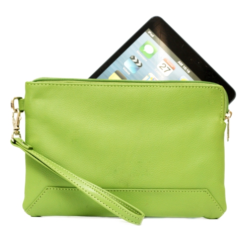 Étui-portefeuille avec dragonne en cuir Kayleigh d’Ashlin - Vert