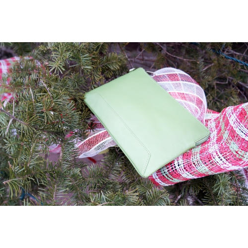 Étui-portefeuille avec dragonne en cuir Kayleigh d’Ashlin - Vert