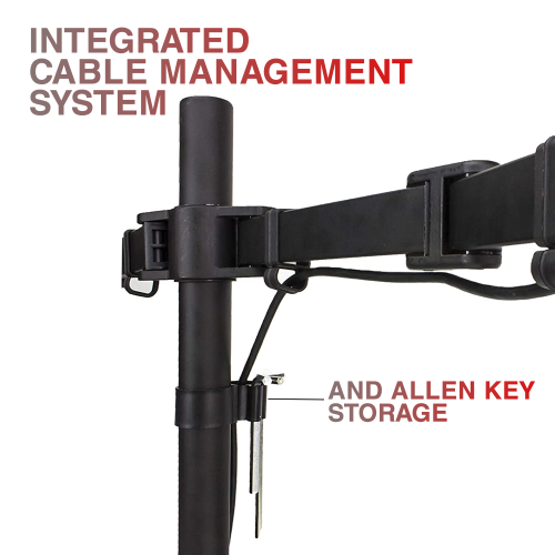 AnthroDesk Dual Monitor Stand Mount, Oversized for 2 LED/LCD/PDP Computer Monitor Screens Up to 32"