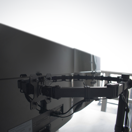 AnthroDesk Dual Monitor Stand Mount, Oversized for 2 LED/LCD/PDP Computer Monitor Screens Up to 32"